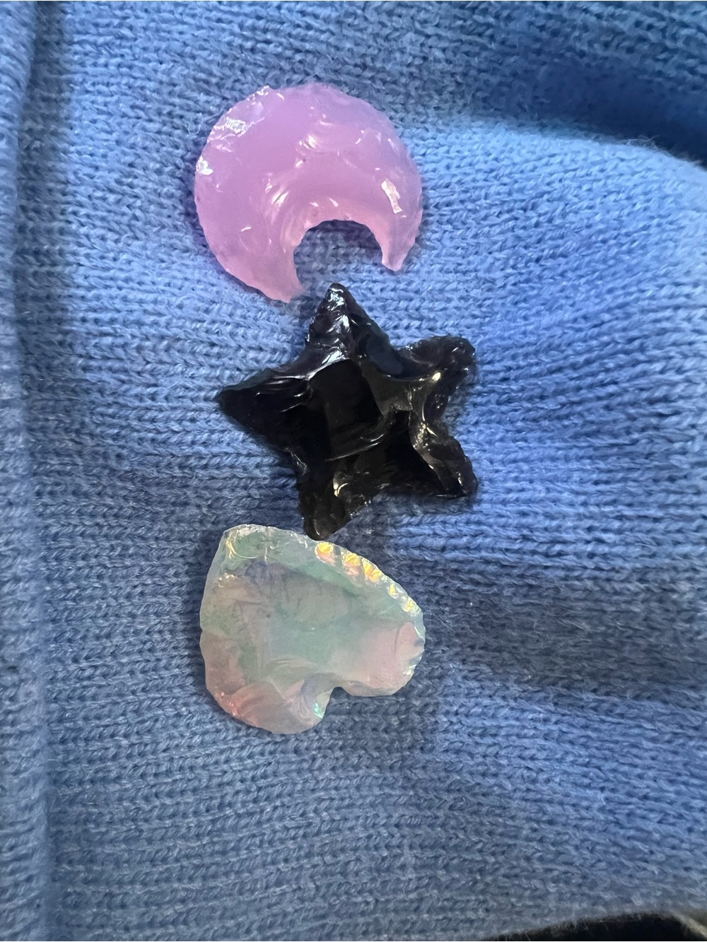 Handheld Crystals - Pink, Black, Iridescent